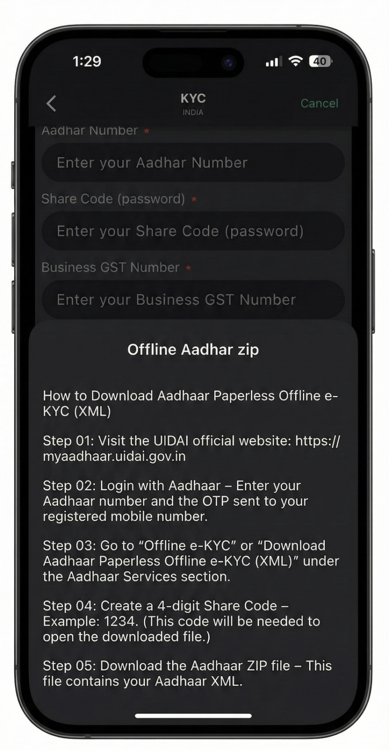 India KYC Guide for Jaxl Business Phone